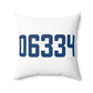 06334 Bozrah Connecticut Zip Code Spun Polyester Square Pillow