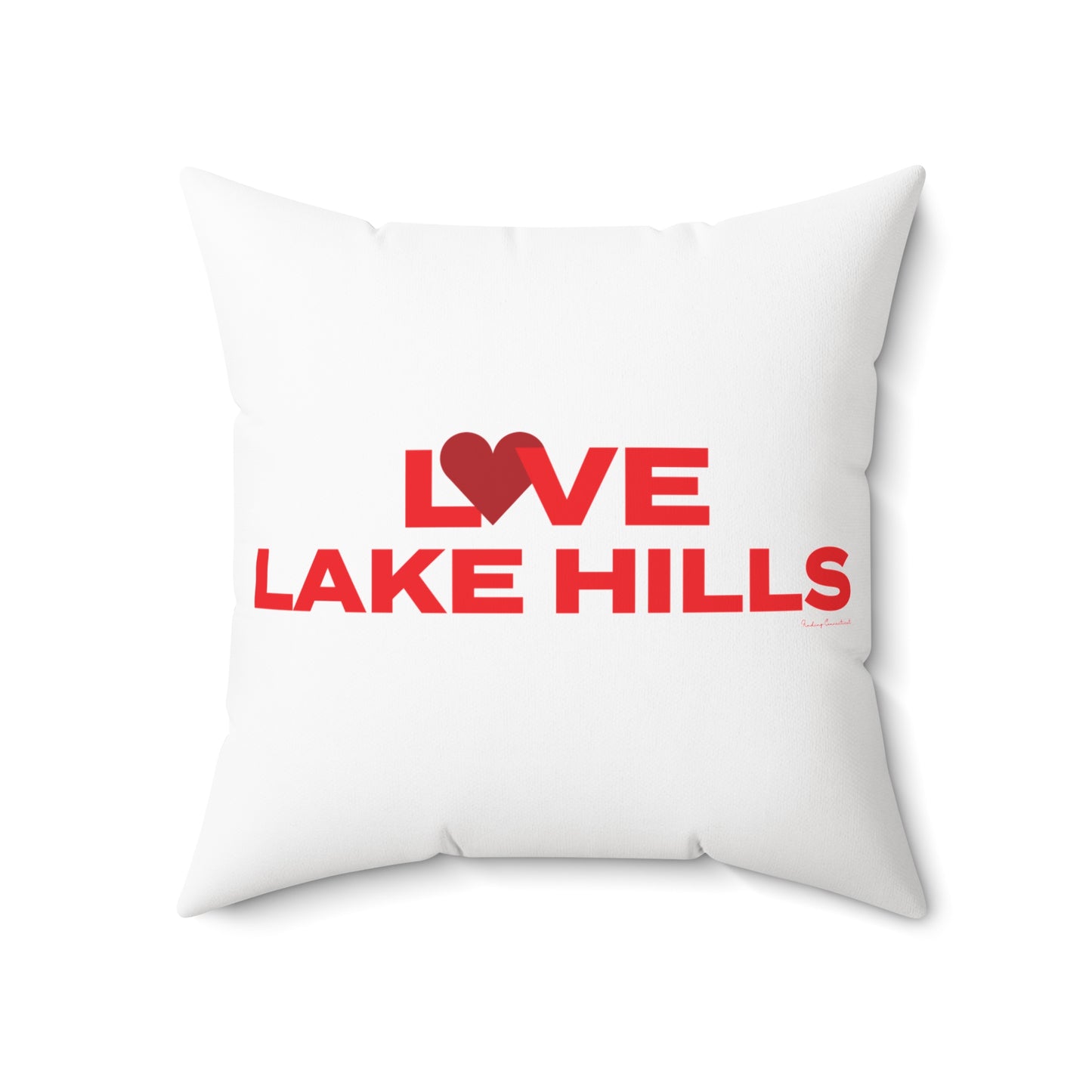Love Lake Hills Spun Polyester Square Pillow