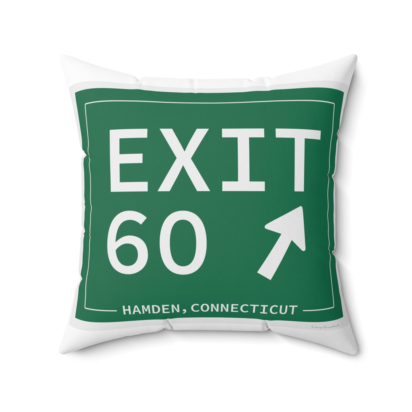 Vintage Exit 60 WCP Sign Spun Polyester Square Pillow