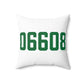 06608 Bridgeport Connecticut Zip Code Spun Polyester Square Pillow