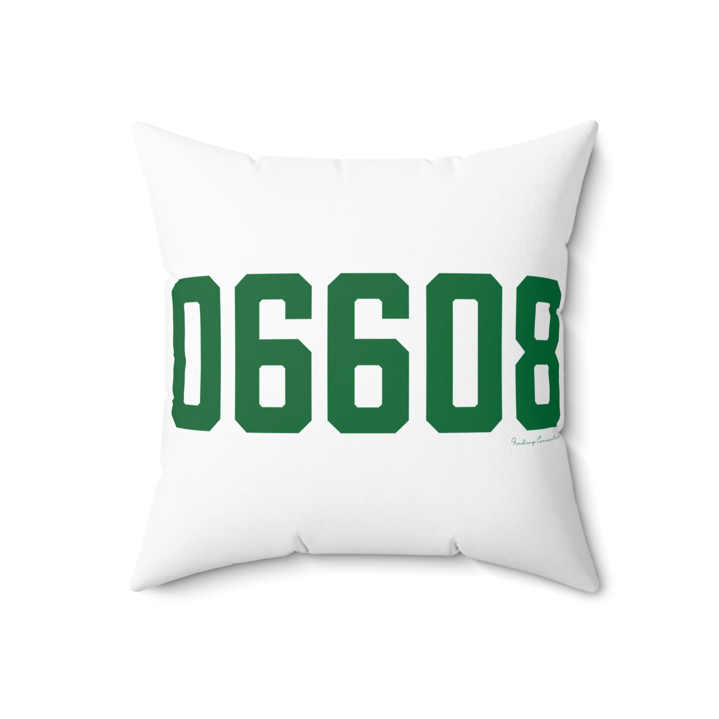 06608 Bridgeport Connecticut Zip Code Spun Polyester Square Pillow