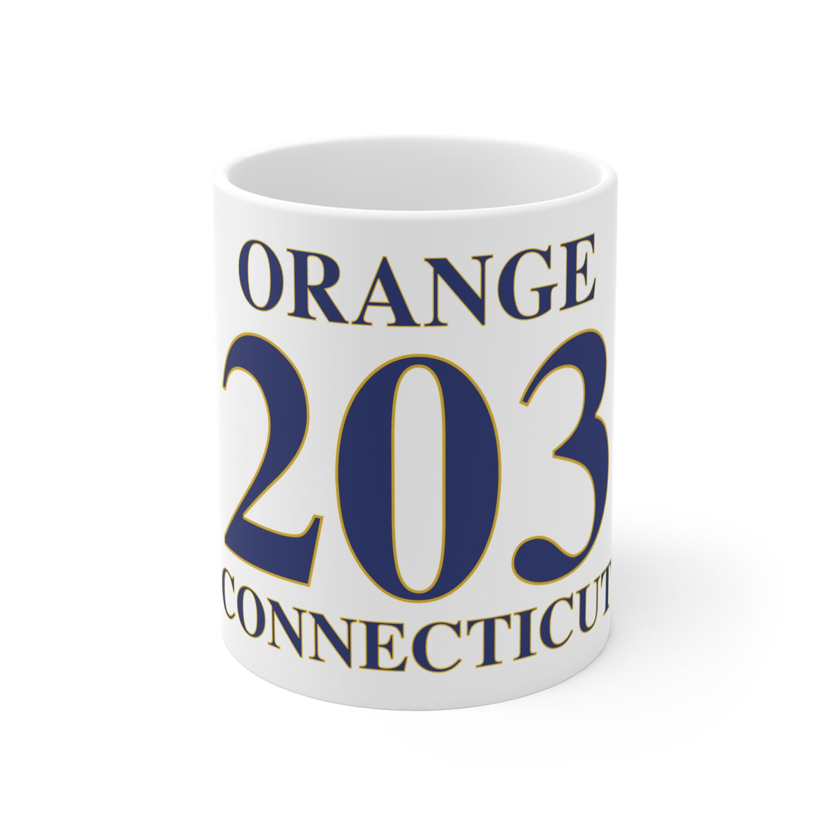 Orange 203 Connecticut  Mug 11oz