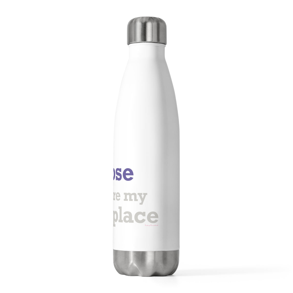 Goose Shows Are My Happy Place - Gray & Purple 20oz Insulated Bottle