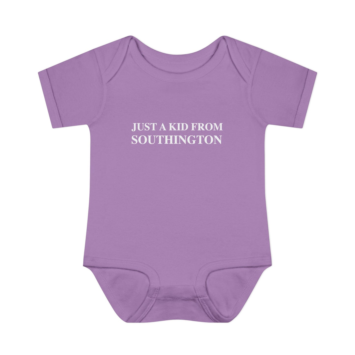 Just a kid from Southington Infant Baby Rib Bodysuit