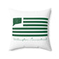 Willington Connecticut St. Patrick’s Day Flag Spun Polyester Square Pillow