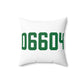 06604 Bridgeport Connecticut Zip Code Spun Polyester Square Pillow