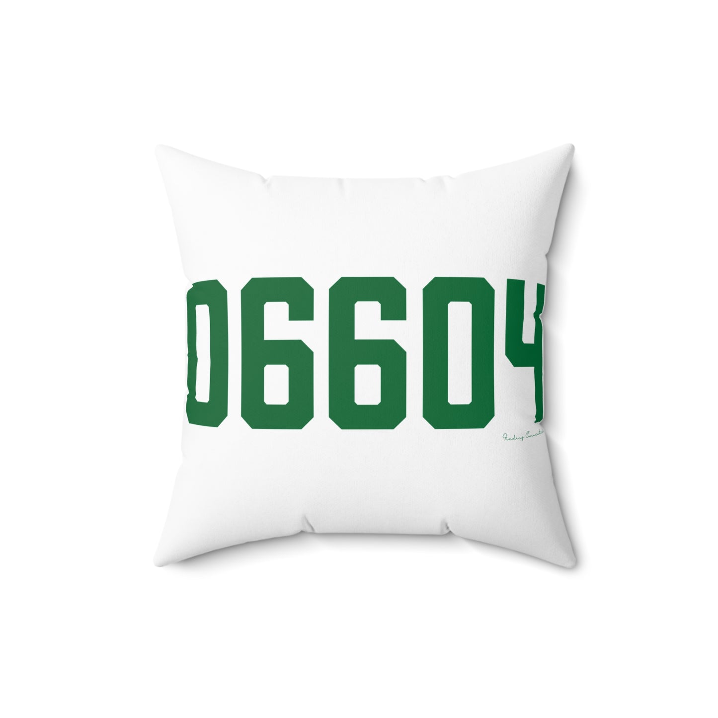 06604 Bridgeport Connecticut Zip Code Spun Polyester Square Pillow