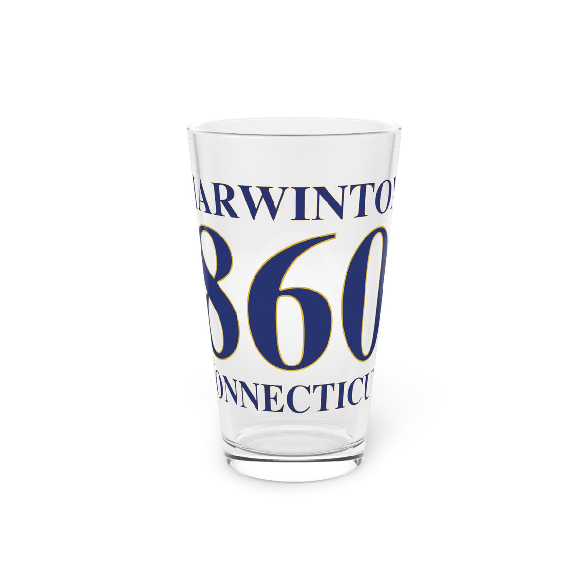 Harwinton 860 Connecticut Pint Glass, 16oz