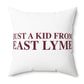Just a kid from East Lyme Spun Polyester Square Pillow