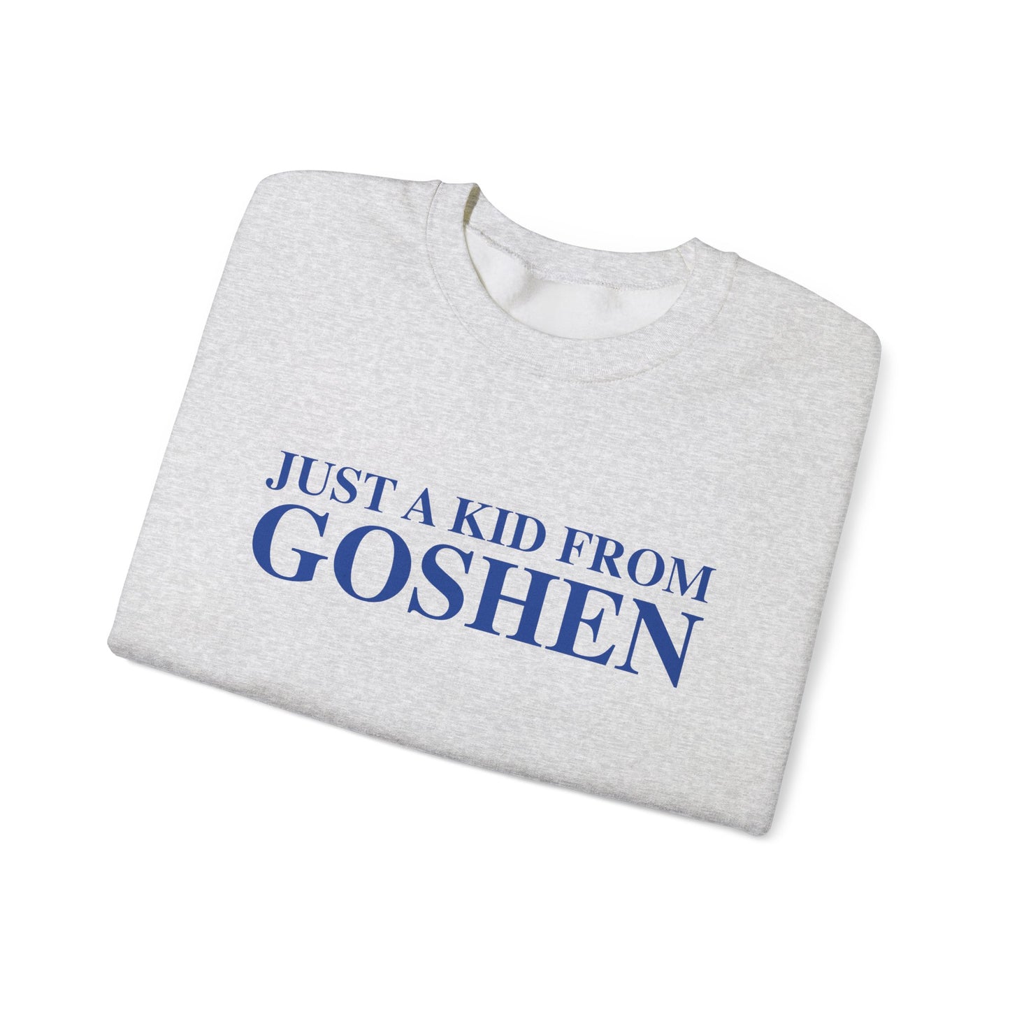 Just a kid from Goshen Unisex Heavy Blend™ Crewneck Sweatshirt