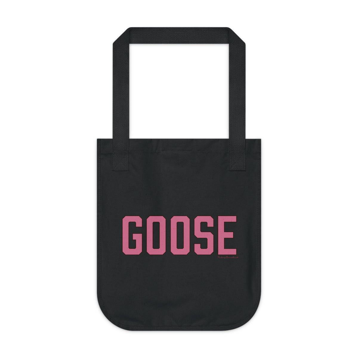 Goose Zip Code - Pink & Black Organic Canvas Tote Bag