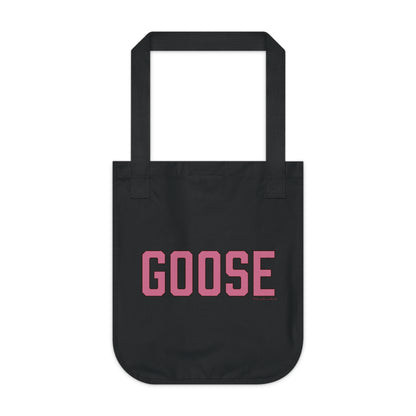 Goose Zip Code - Pink & Black Organic Canvas Tote Bag