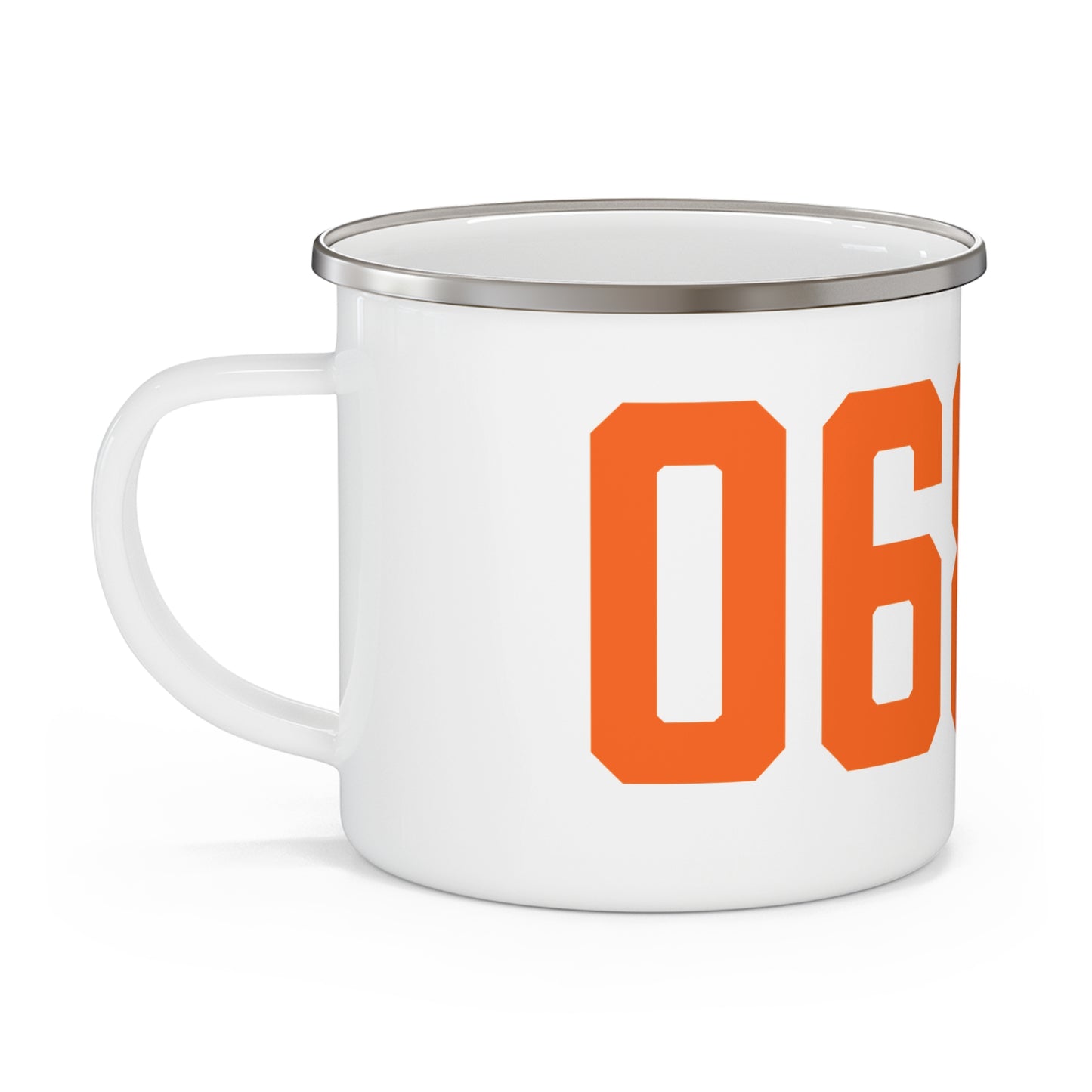 06877 Ridgefield Connecticut Zip Code Enamel Camping Mug