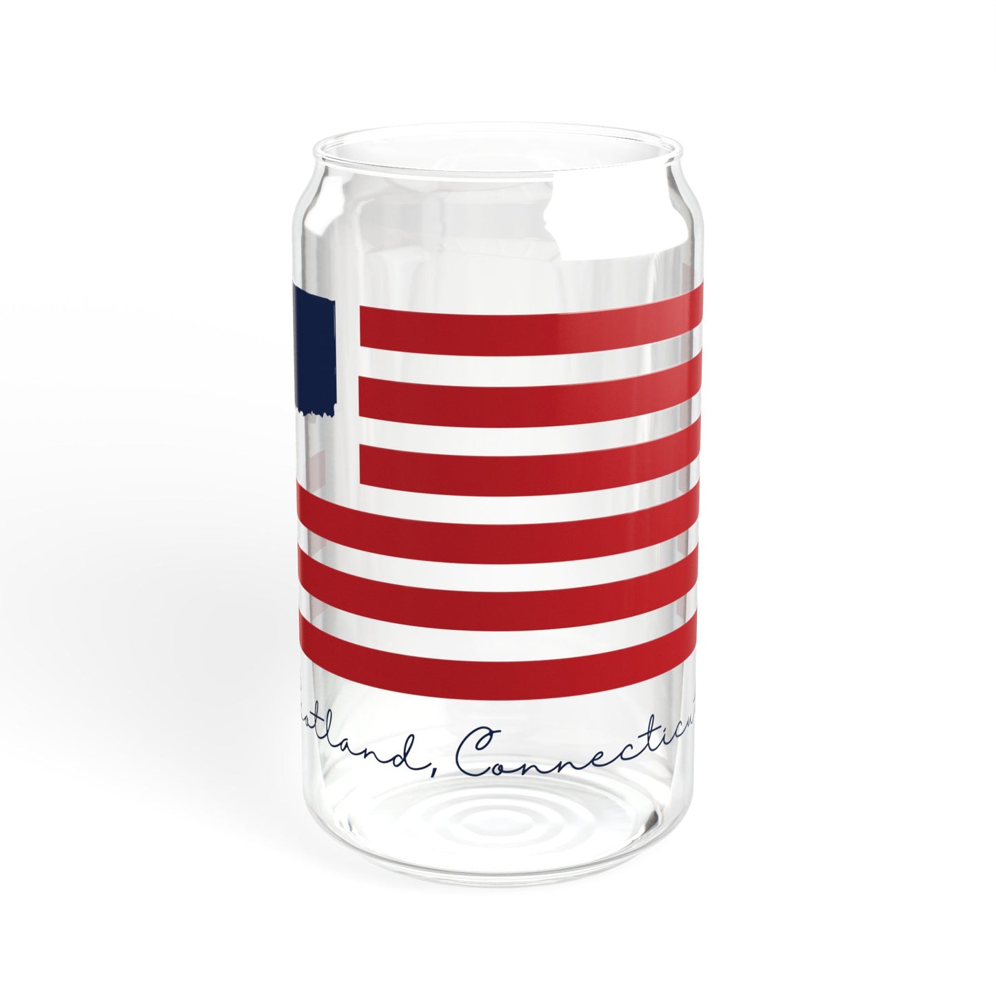 Scotland Connecticut Flag Sipper Glass, 16oz