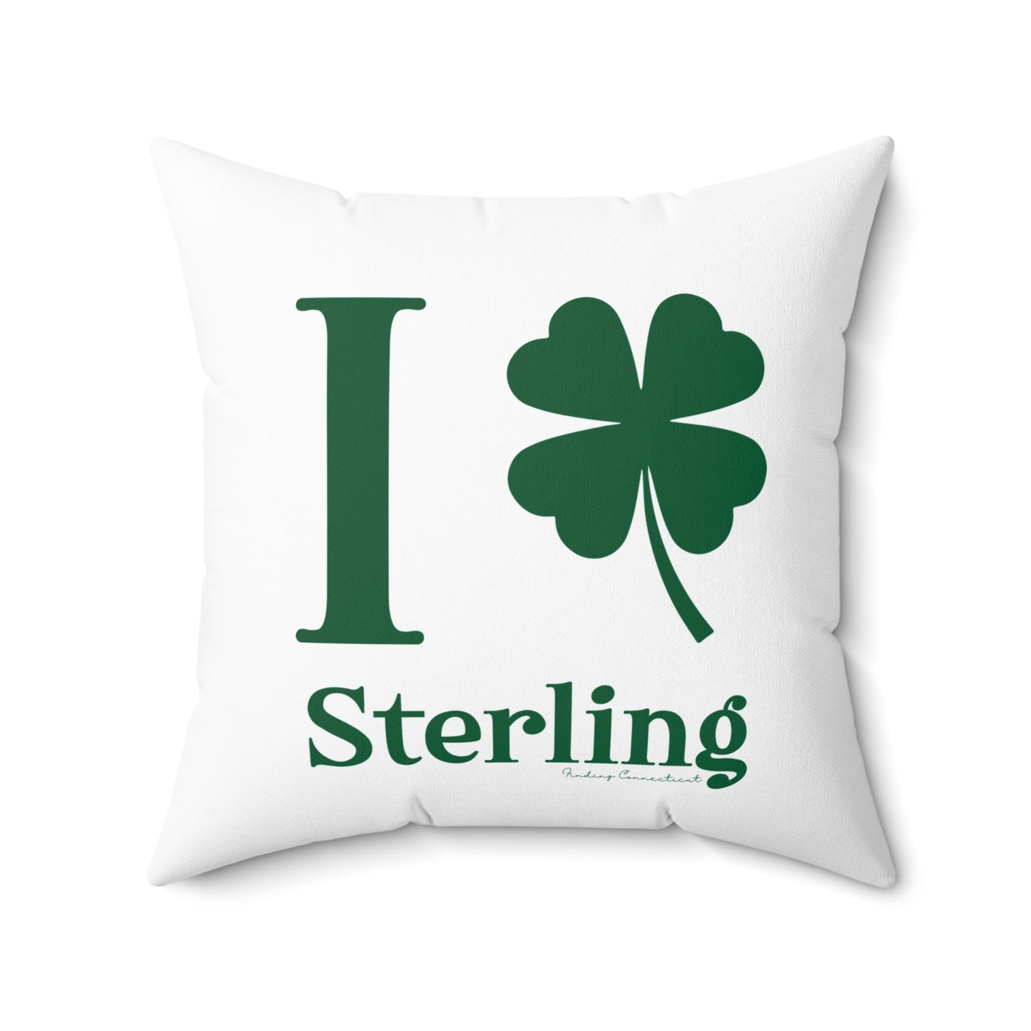 I Clover Sterling  Spun Polyester Square Pillow
