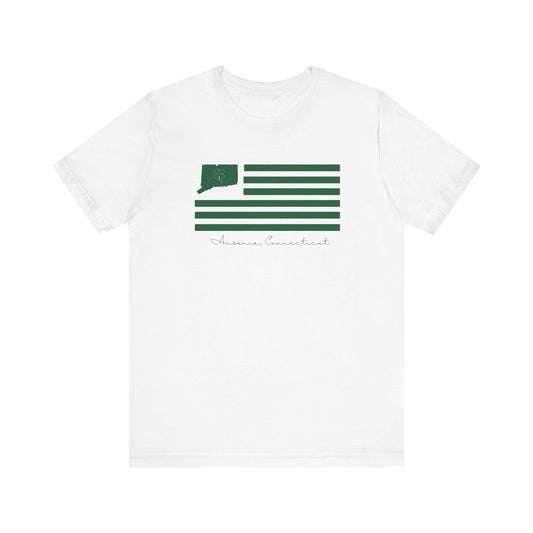 Ansonia Connecticut St Patrick’s Day Flag Unisex Jersey Short Sleeve T-Shirt