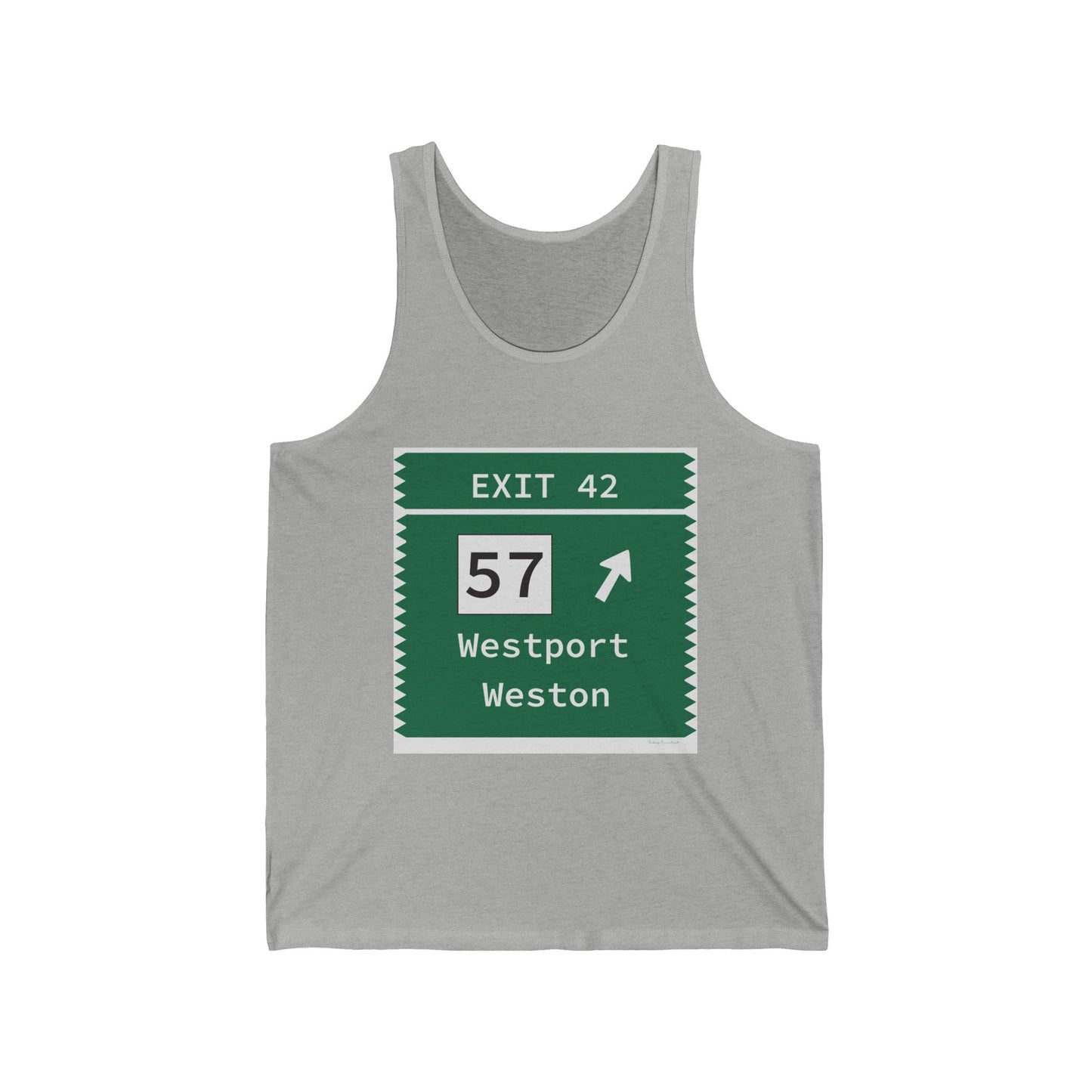Vintage Merritt Parkway Exit 42 Sign Unisex Jersey Tank Top