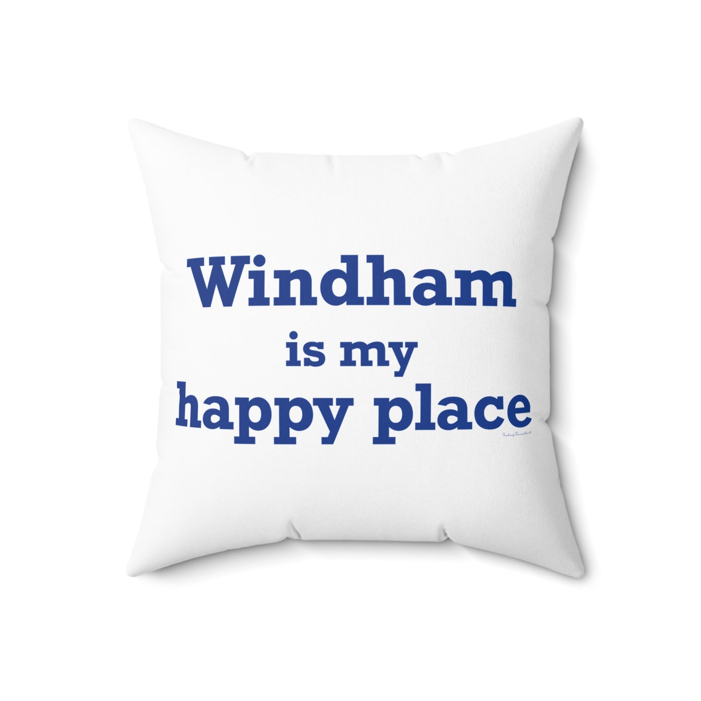 Windham is My Happy Place Spun Polyester Square Pillow