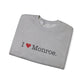 I Heart Monroe. Unisex Heavy Blend™ Crewneck Sweatshirt