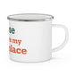 Goose Shows Are My Happy Place - Orange & Green Enamel Camping Mug