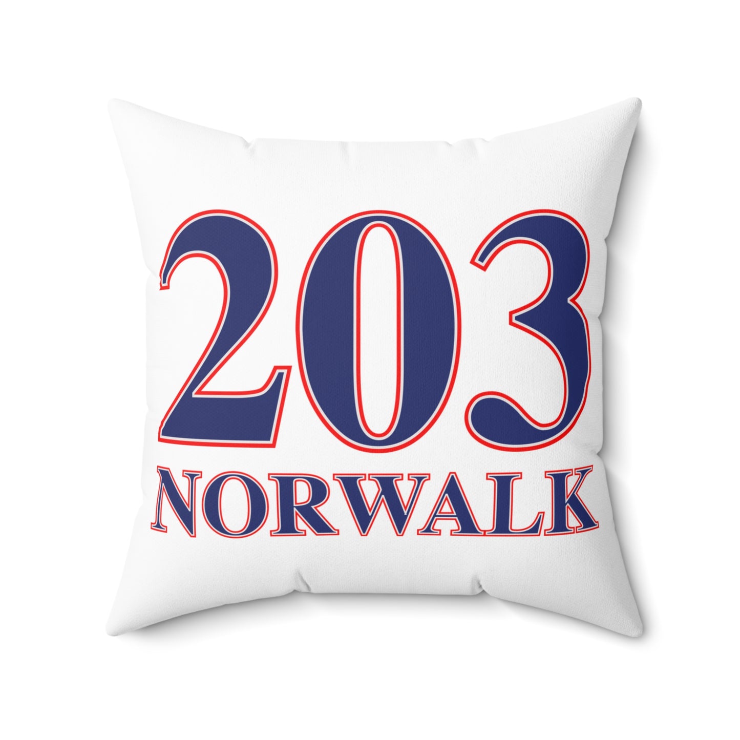 203 Norwalk Red White & Blue Spun Polyester Square Pillow