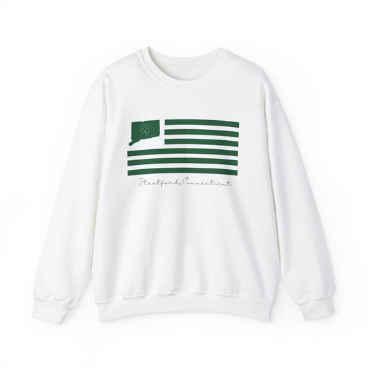 Stratford Connecticut St Patrick’s Day Flag Unisex Heavy Blend™ Crewneck Sweatshirt