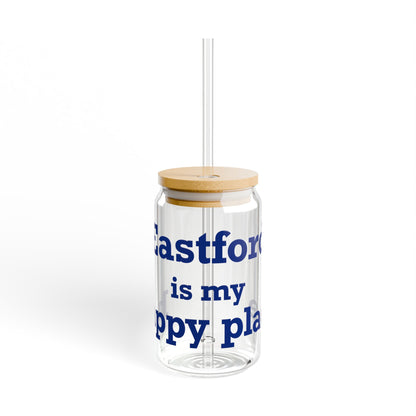Eastford is My Happy Place Sipper Glass, 16oz