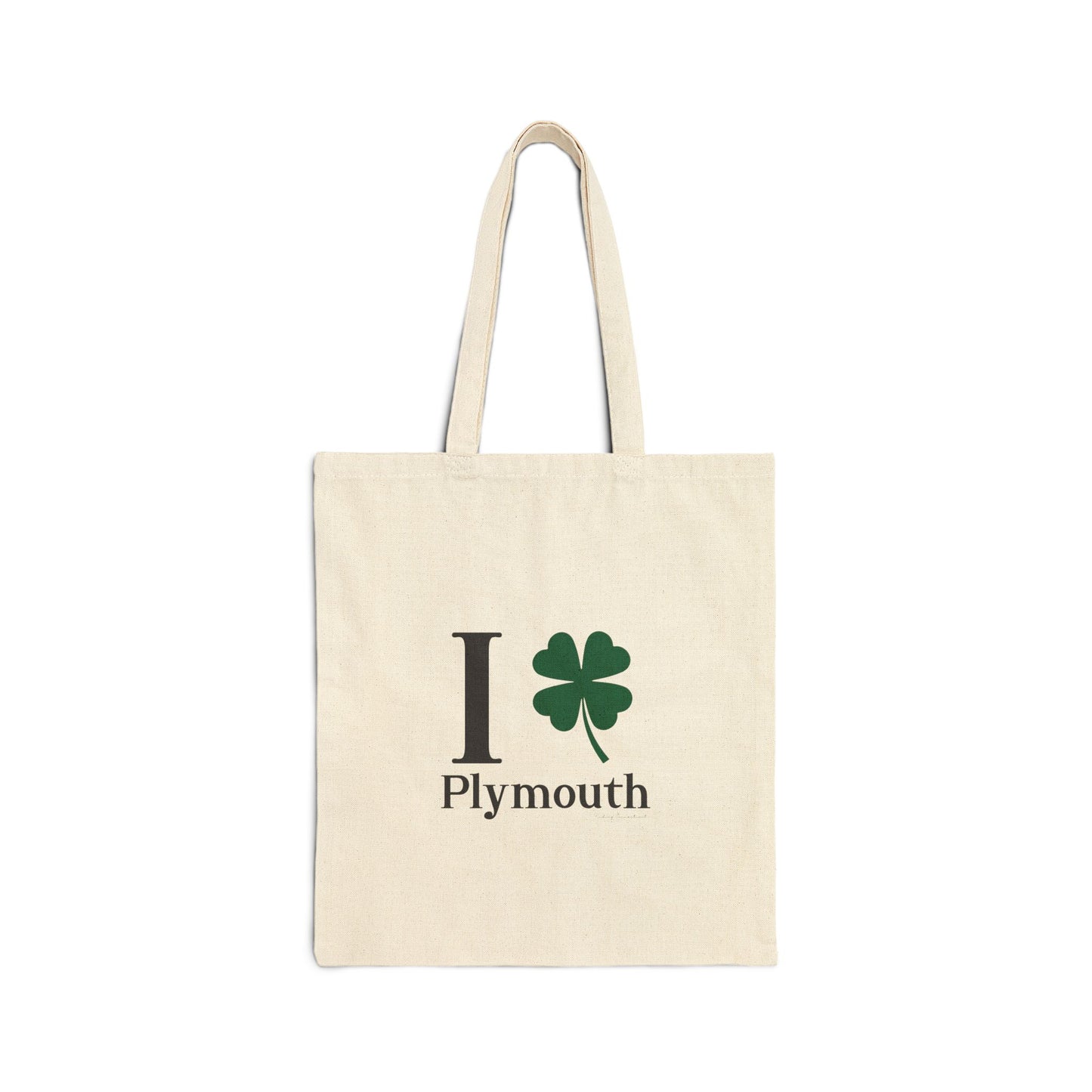 I Clover Plymouth Cotton Canvas Tote Bag
