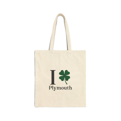 I Clover Plymouth Cotton Canvas Tote Bag
