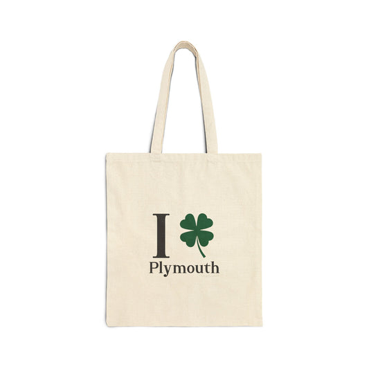 I Clover Plymouth Cotton Canvas Tote Bag