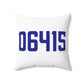 06415 Colchester Connecticut Zip Code Spun Polyester Square Pillow