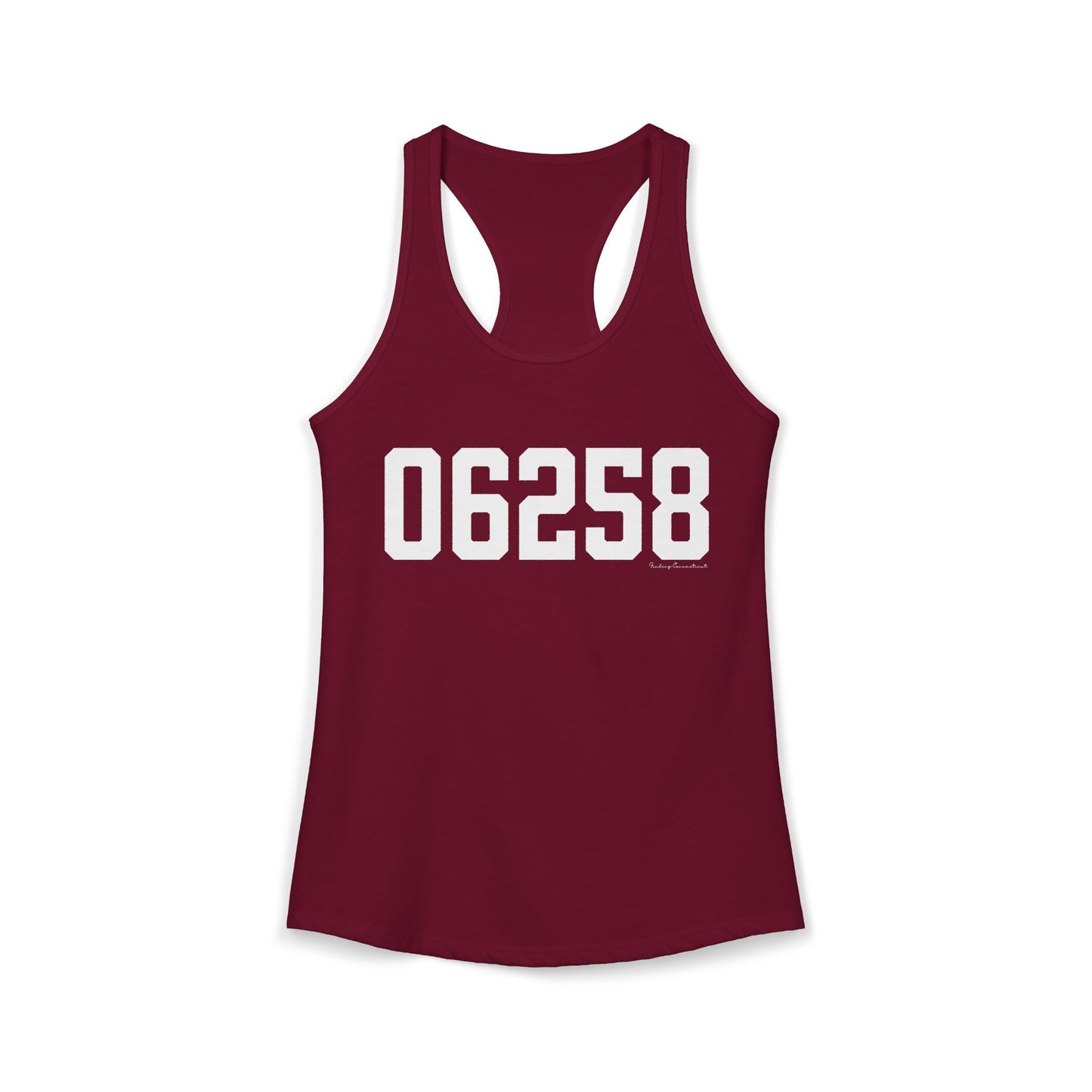 06258 Pomfret CT Zip Code Women's Ideal Racerback Tank Top