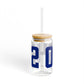 06422 Durham Connecticut Zip Code Glass Can with Straw and Lid, 16oz