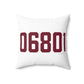 06801 Bethel Connecticut Zip Code Spun Polyester Square Pillow