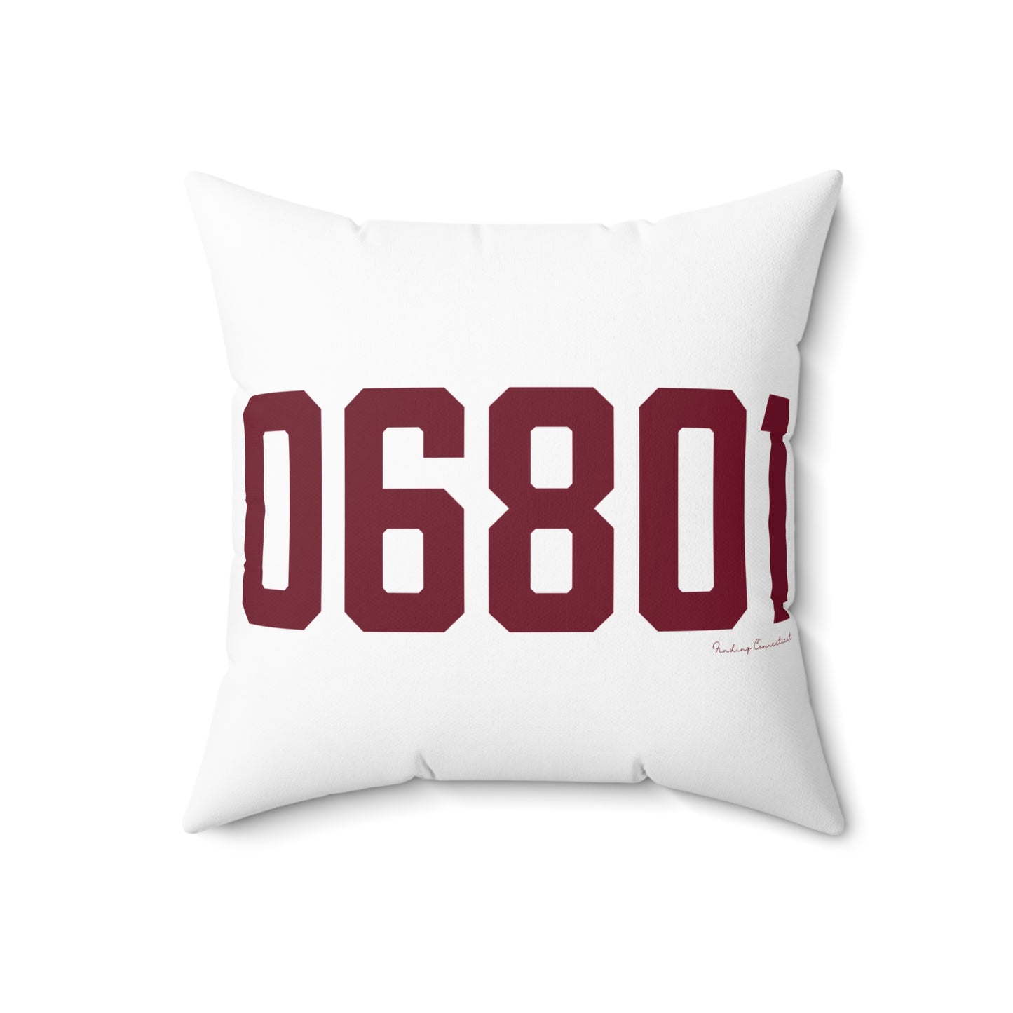 06801 Bethel Connecticut Zip Code Spun Polyester Square Pillow