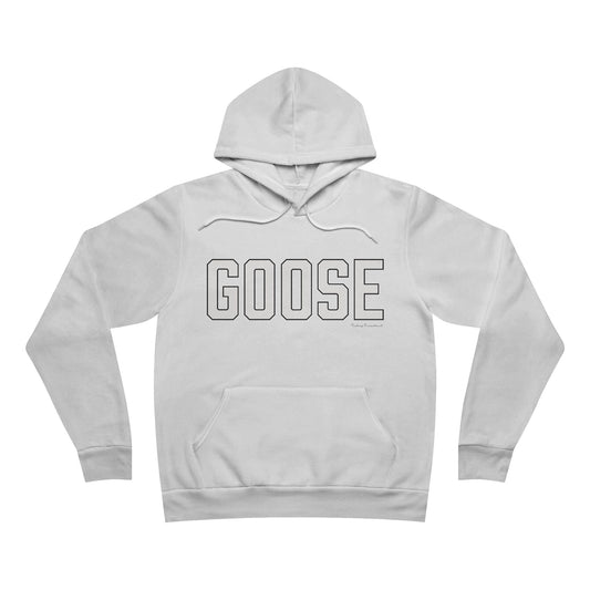 Goose Zip Code - White and Black Unisex Sponge Fleece Pullover Hoodie