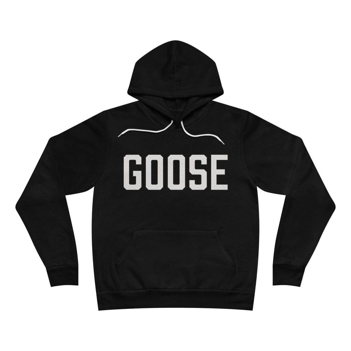 Goose Zip Code - White and Black Unisex Sponge Fleece Pullover Hoodie