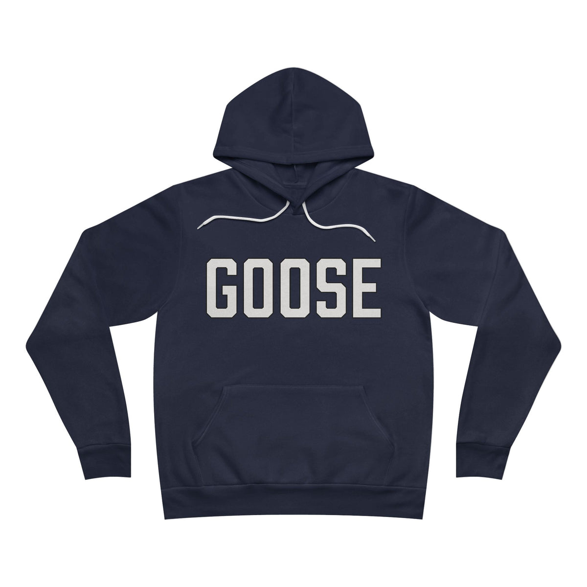 Goose Zip Code - White and Black Unisex Sponge Fleece Pullover Hoodie