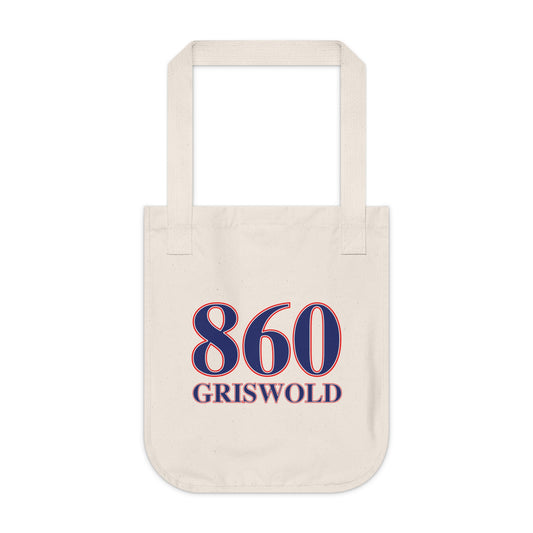 860 Griswold Red, White & Blue Organic Canvas Tote Bag
