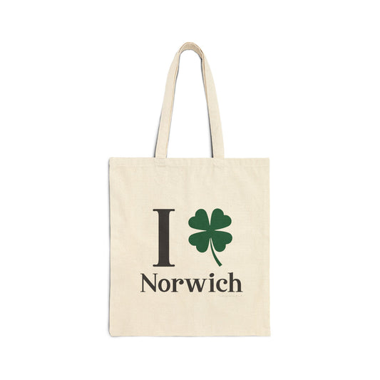 I Clover Norwich Cotton Canvas Tote Bag