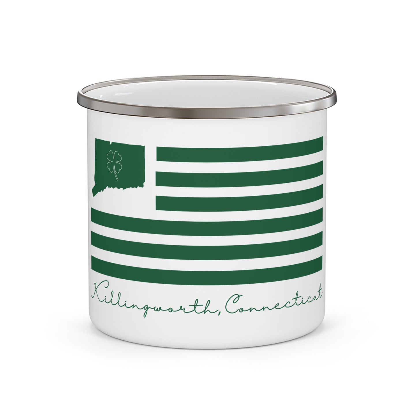 Killingworth Connecticut St. Patrick’s Day Flag Enamel Camping Mug