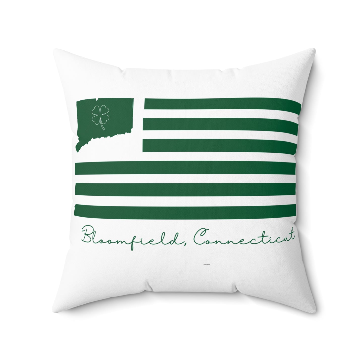 Bloomfield Connecticut St. Patrick’s Day Flag Spun Polyester Square Pillow