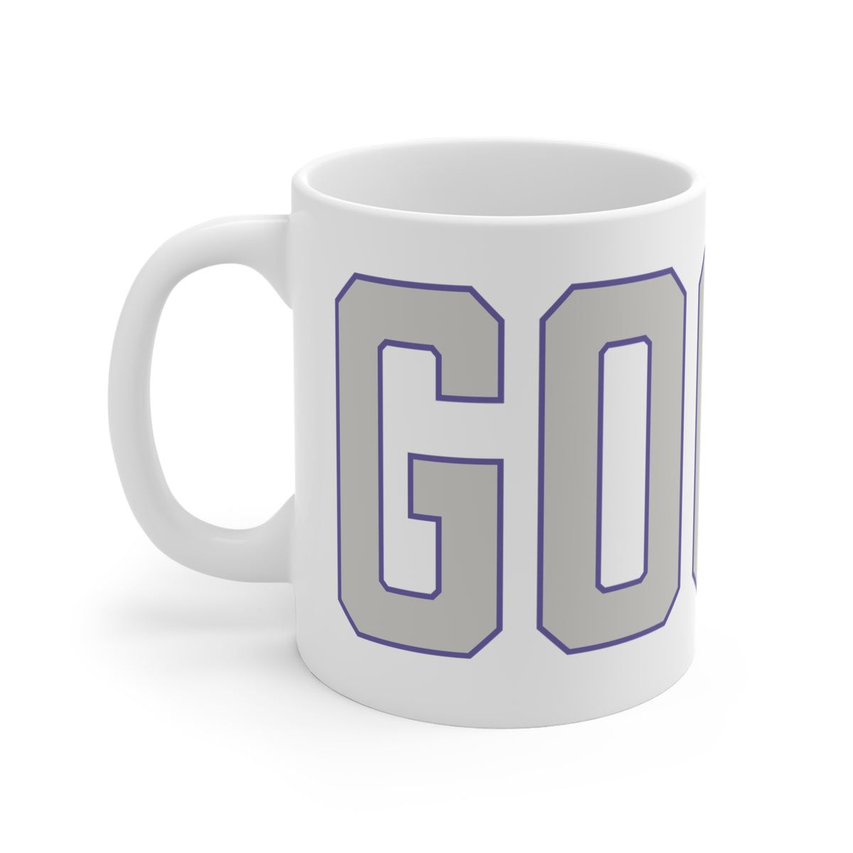 Goose Zip Code Gray & Purple Mug 11oz