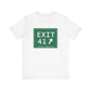Vintage Exit 41 Merritt Parkway Sign Unisex Jersey Short Sleeve T-Shirt
