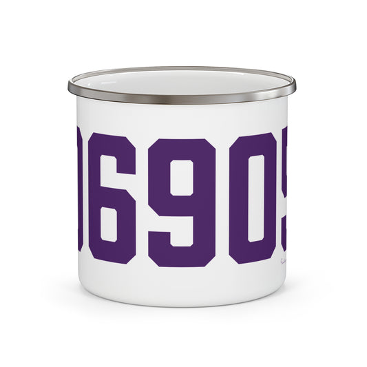 06905 Stamford Connecticut Zip Code Enamel Camping Mug