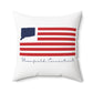 Bloomfield Connecticut Flag Spun Polyester Square Pillow