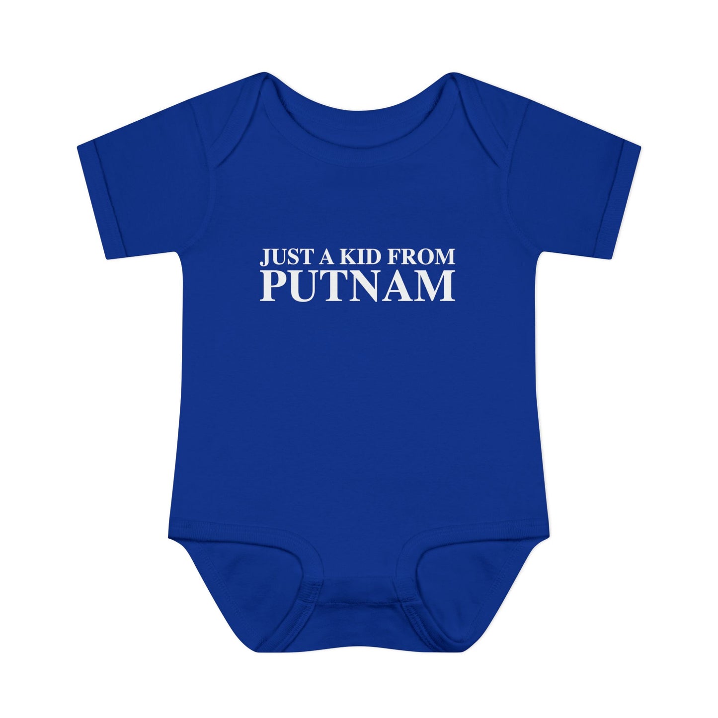 Just a kid from Putnam Infant Baby Rib Bodysuit