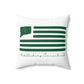 Middlebury Connecticut St. Patrick’s Day Flag Spun Polyester Square Pillow