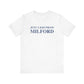 Just a kid from Milford Unisex Jersey Short Sleeve Tee