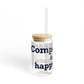 Compo Beach Is My Happy Place Sipper Glass, 16oz